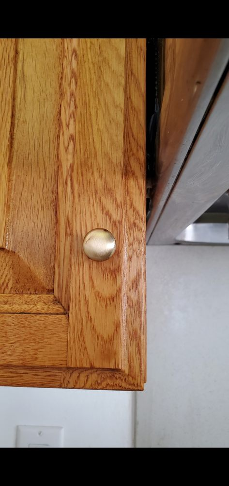 After — cabinet detail