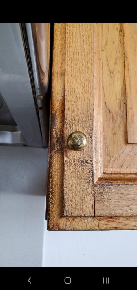 Before — cabinet detail